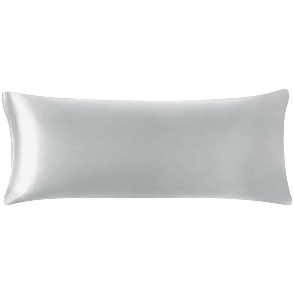 Satin Body Pillowcases with Zipper Closure 20"x60" Silver Grey